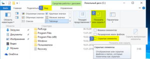Как отобразить скрытые папки в Windows 10?